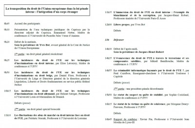 PLAQUETTE FACE La transposition du droit de l’Union européenne dans la loi pénale française(2)
