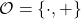 \mathcal O = \{\cdot , +\}