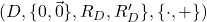 (D,\{0, \vec{0}\},{R_D,R'_D\},\{\cdot,+\})