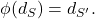 Rendered by QuickLaTeX.com \phi(d_S) = d_{S'}.